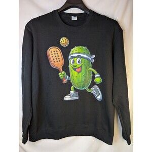 Pickle Playing Pickleball Funny Player Paddleball Unisex Crewneck Sweatshirt XL